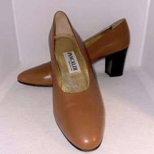 Pancaldi Tan Leather Pumps / Heels Size 8.5B - EUC
